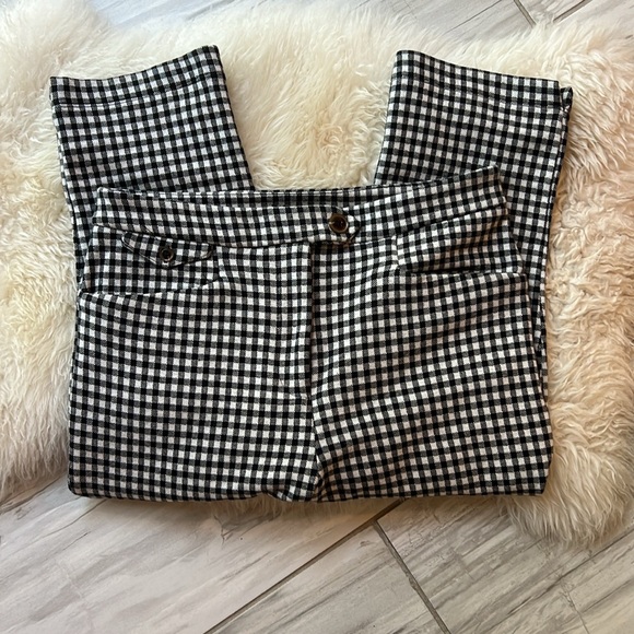 Anthro Gingham Check Capris Sz 4 - Picture 2 of 7